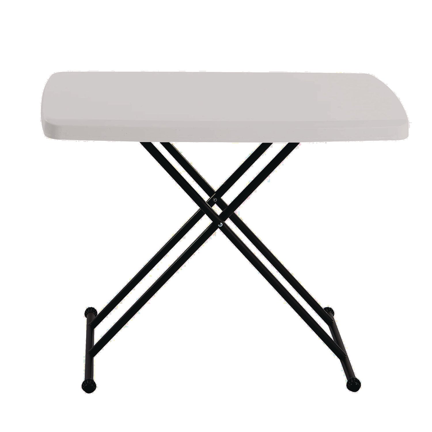 Iceberg IndestrucTable Classic Personal Folding Table, 30" x 20" x 25" to 28", Platinum/Gray