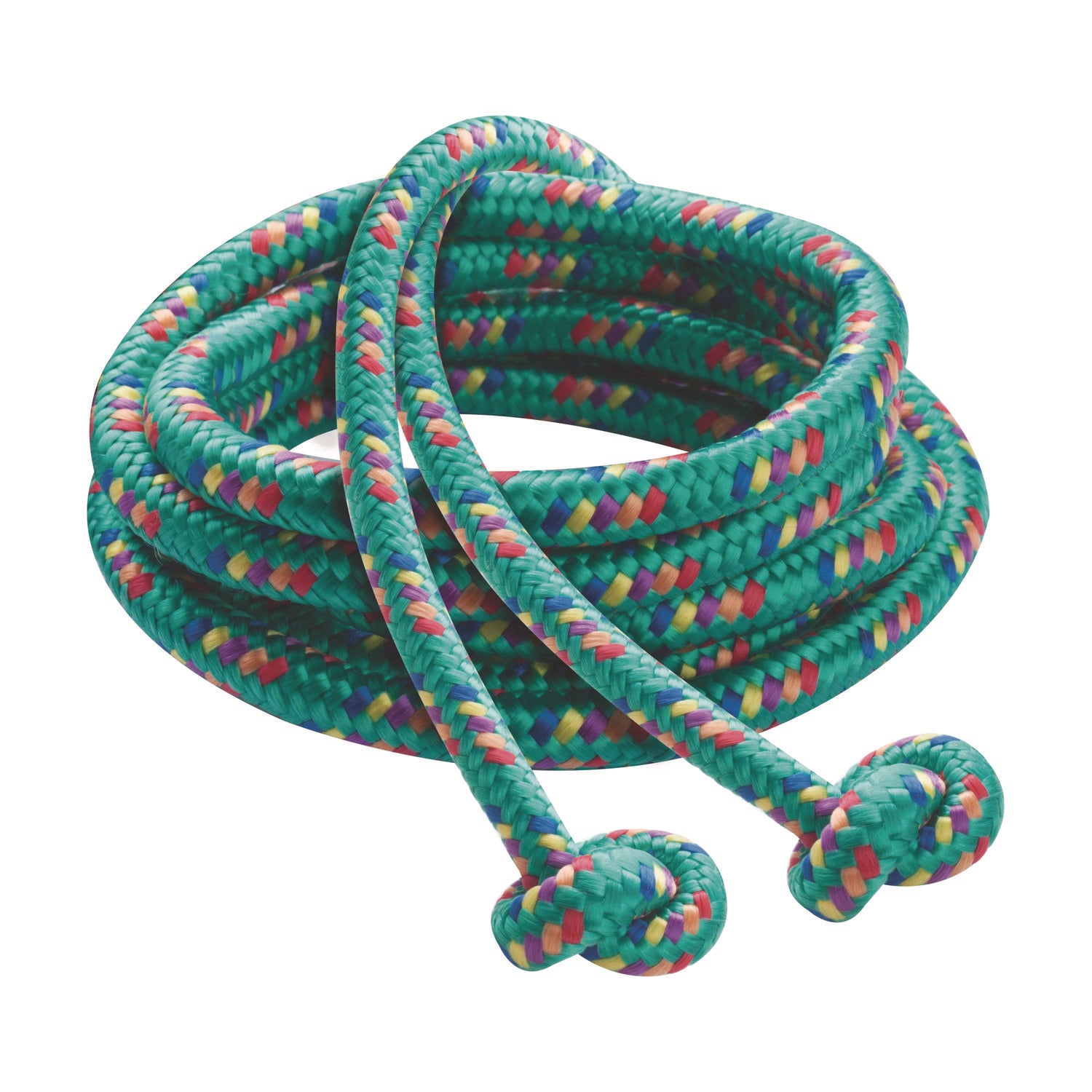 Champion Sports Braided Nylon Jump Ropes, 8 ft, Assorted, 6/Pack