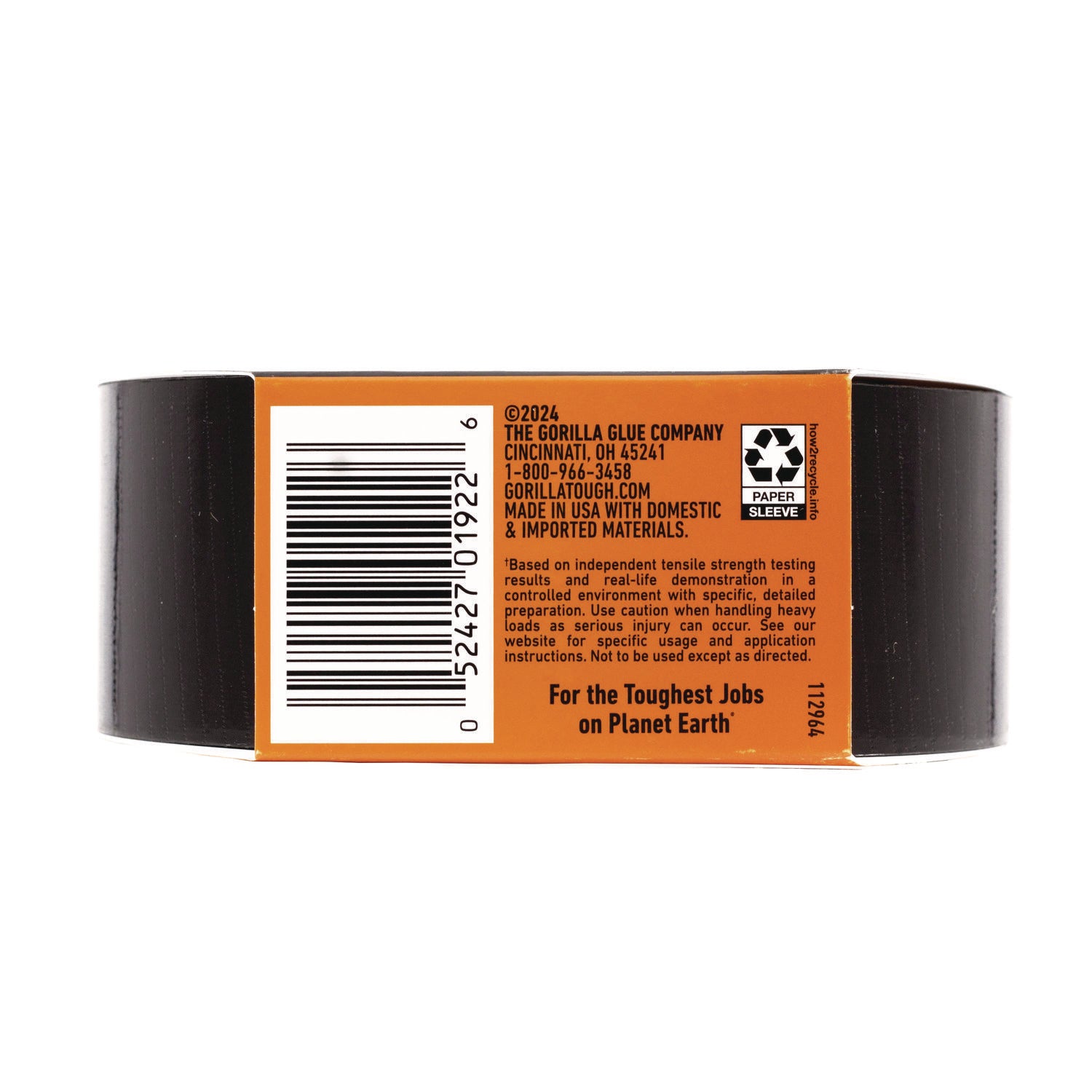 Ultimate Tape, 3" Core, 1.88" x 20 yd, Black Gorilla® Flipcost