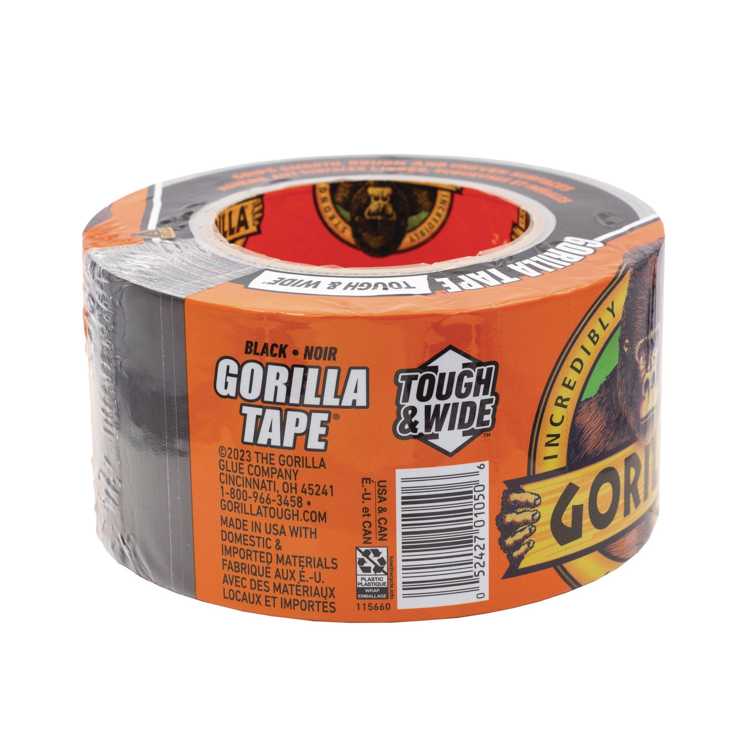 Gorilla Tape, 3" Core, 2.88" x 25 yds, Black Gorilla® Flipcost