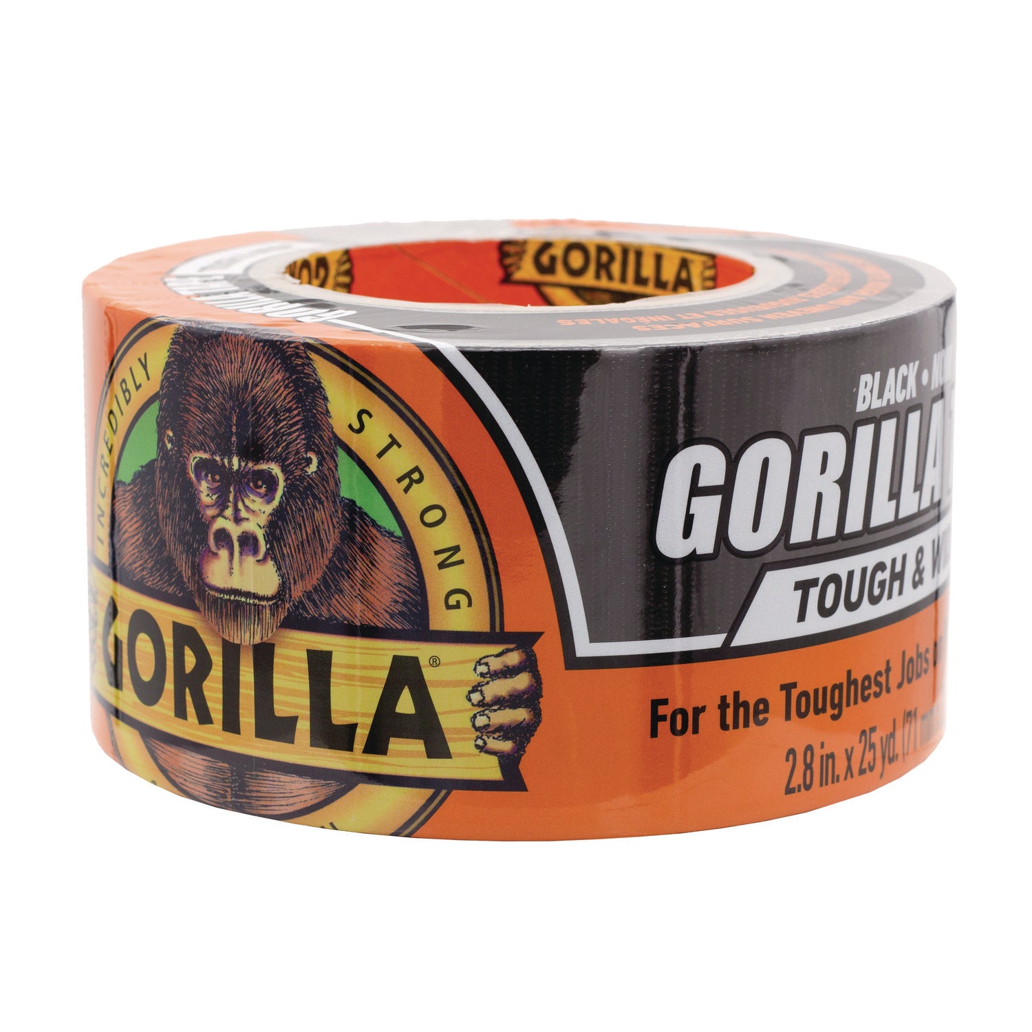 Gorilla Tape, 3" Core, 2.88" x 25 yds, Black