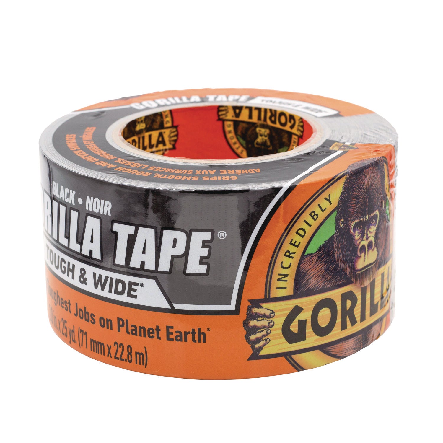 Gorilla Tape, 3" Core, 2.88" x 25 yds, Black Gorilla® Flipcost