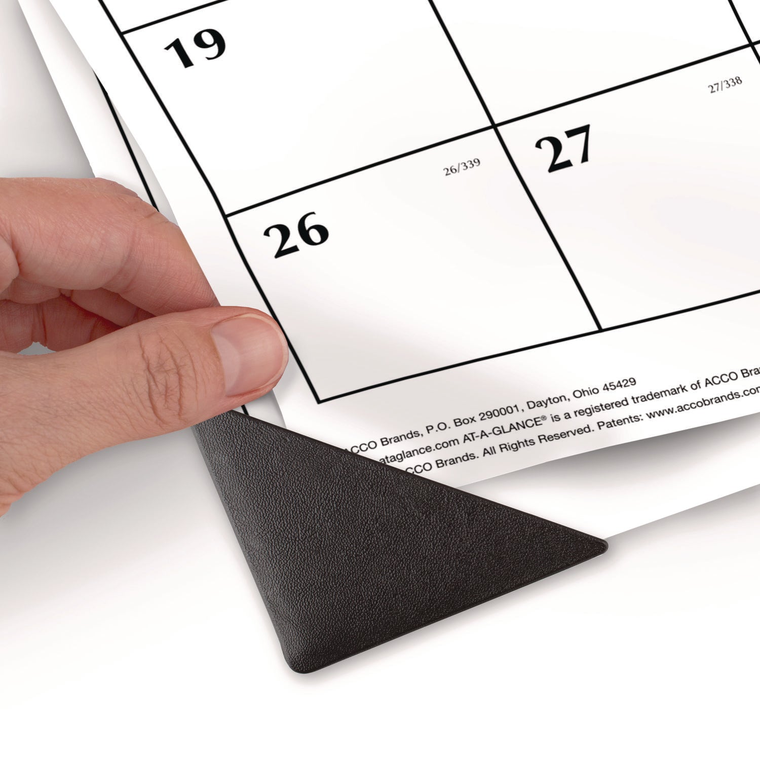 AT-A-GLANCE® Two-Color Monthly Desk Pad Calendar, 22 x 17, White Sheets, Black Corners, 12-Month (Jan to Dec): 2025