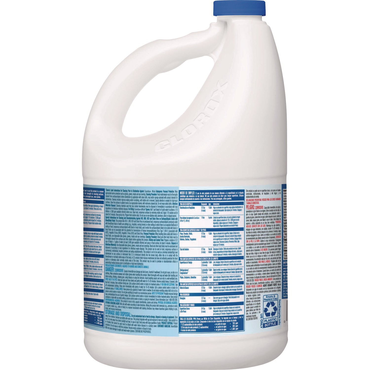 Clorox® Concentrated Germicidal Bleach, Regular, 121 oz Bottle, 3/Carton