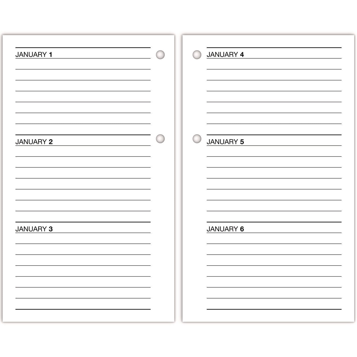 AT-A-GLANCE® Desk Calendar Recycled Refill, 3.5 x 6, White Sheets, 12-Month (Jan to Dec): 2025