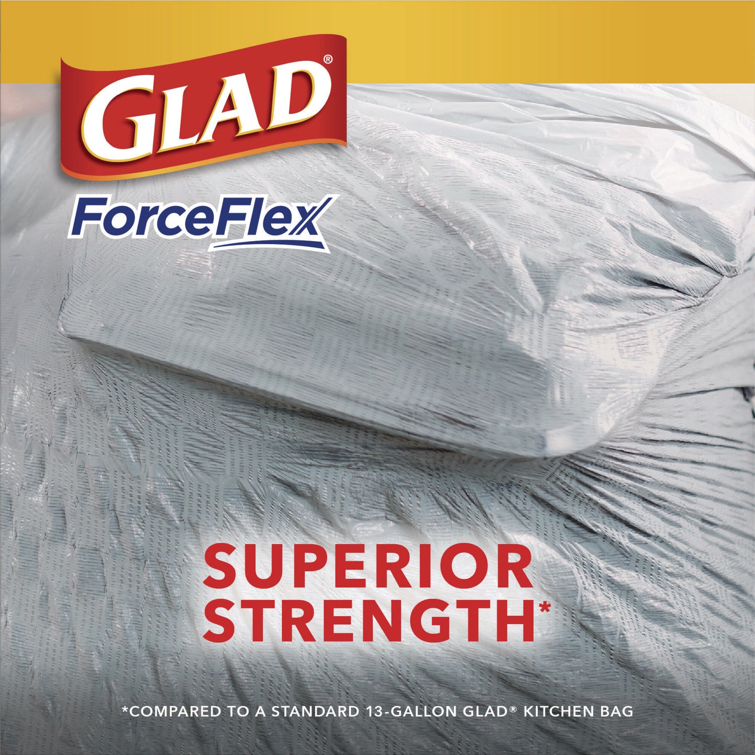 Glad® Tall Kitchen Drawstring Trash Bags, 13 gal, 23.75" x 24.88", White, 240/Carton