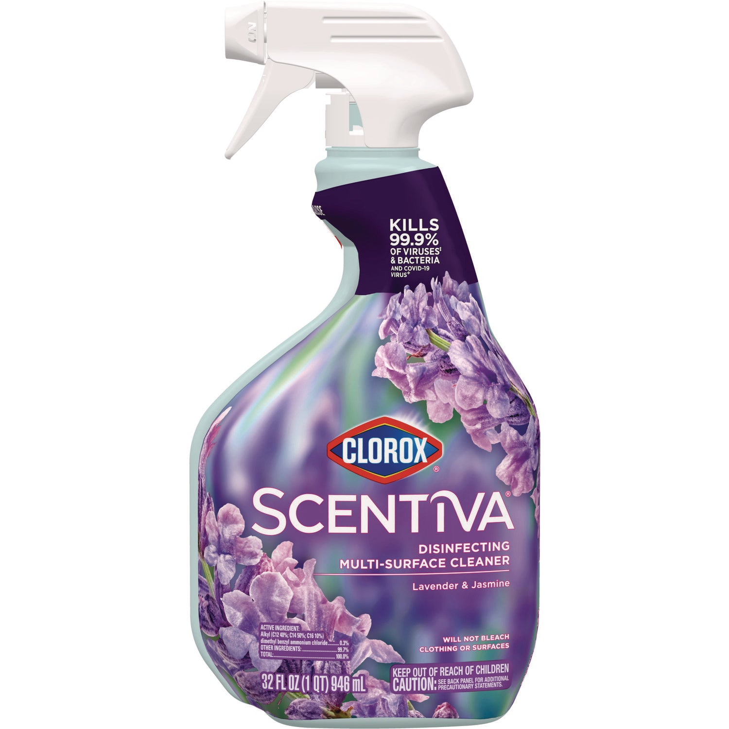 Scentiva Multi Surface Cleaner, Tuscan Lavender and Jasmine, 32 oz, Spray Bottle