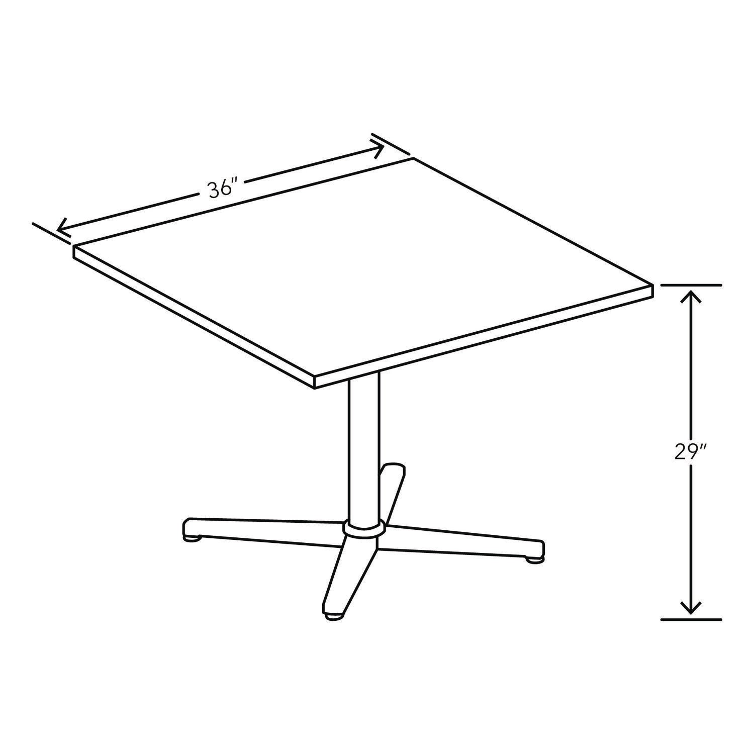 Arrange Table Tops, Square, 36 x 36 x 1, Kingswood Walnut HON® Flipcost