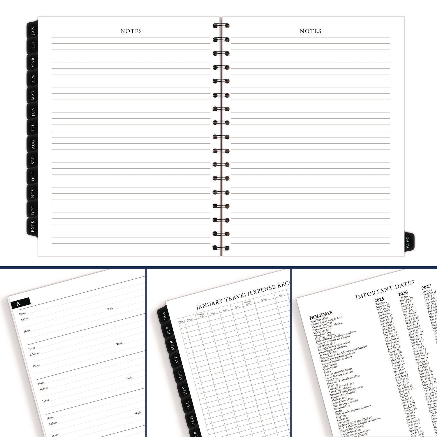 AT-A-GLANCE® Executive Weekly/Monthly Planner Refill with Hourly Appointments, 8.75 x 6.88, White Sheets, 12-Month (Jan to Dec): 2025