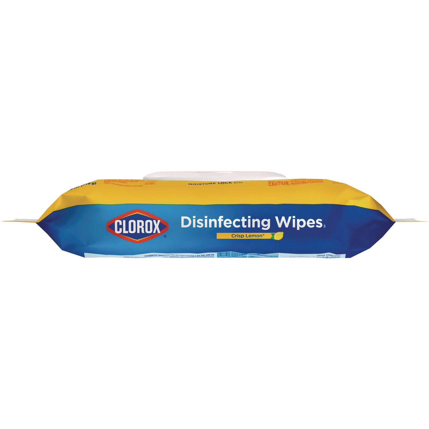 Clorox® Disinfecting Wipes, Easy Pull Pack, 1-Ply, 8 x 7, Lemon Scent, White, 75 Towels/Box