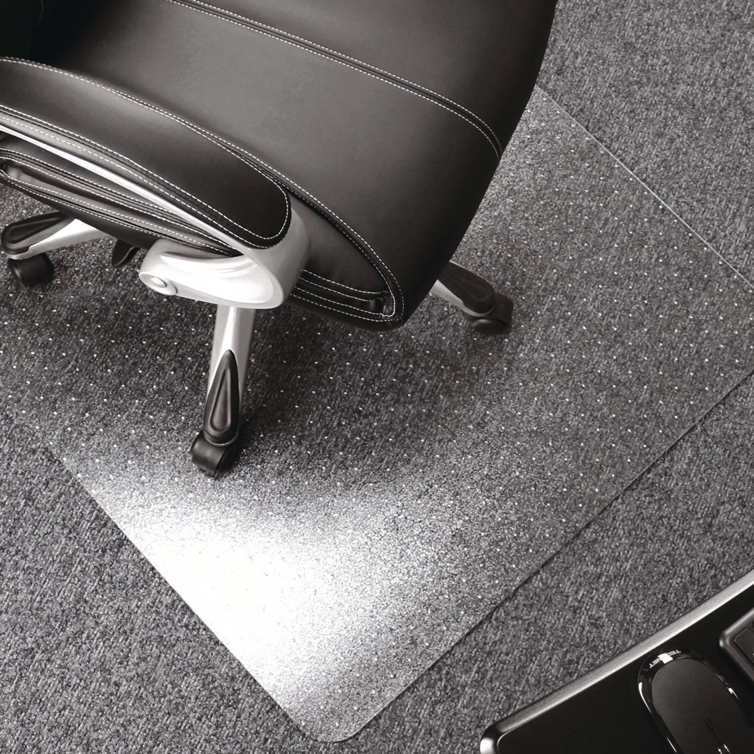 Cleartex Advantagemat Phthalate Free PVC Chair Mat for Hard Floors, 53" w x 45" l, Clear