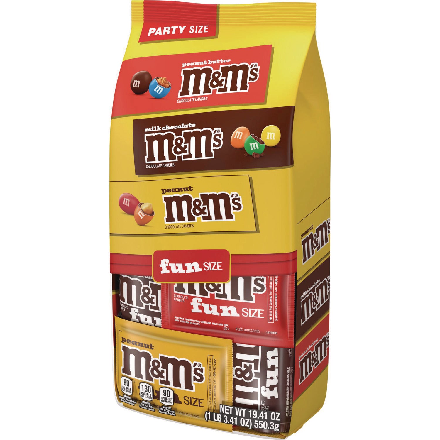 M and M'S Milk Chocolate, Peanut and Peanut Butter Variety Pack Fun Size Chocolate Candy Assortment, 19.41 oz Bag M & M's® Flipcost