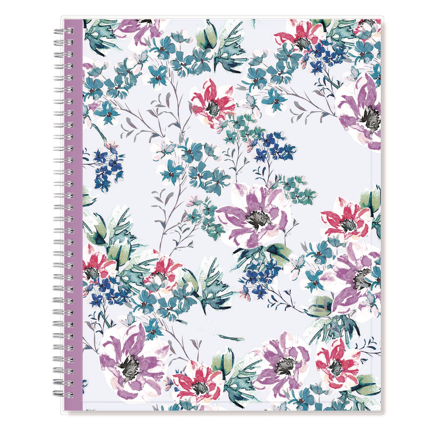 Blue Sky® Laila Create-Your-Own Cover Weekly/Monthly Planner, Wildflower Artwork, 11 x 8.5, Purple/Blue/Pink, 12-Month (Jan-Dec): 2025