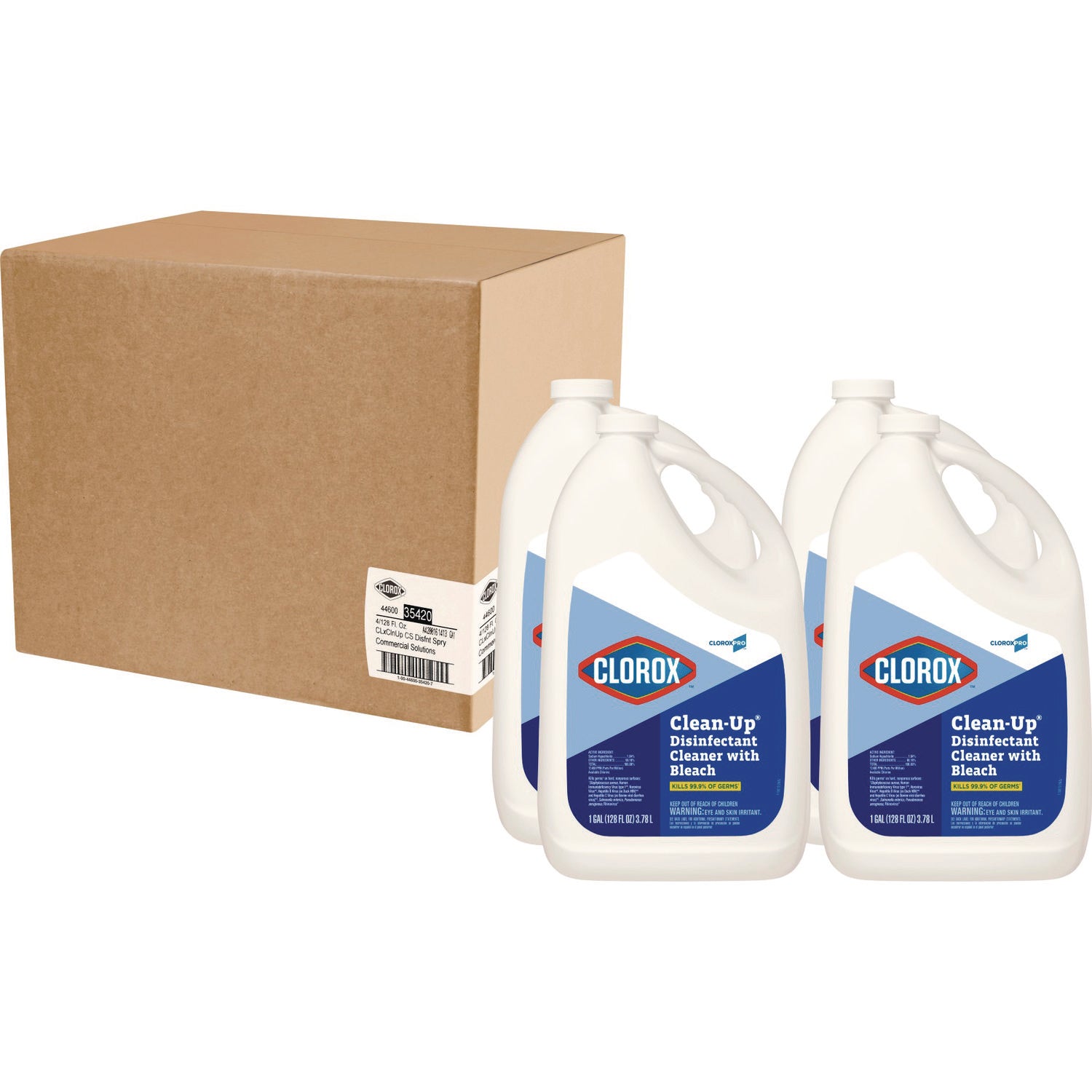 Clorox® Clorox Pro Clorox Clean-up, Fresh Scent, 128 oz Refill Bottle, 4/Carton