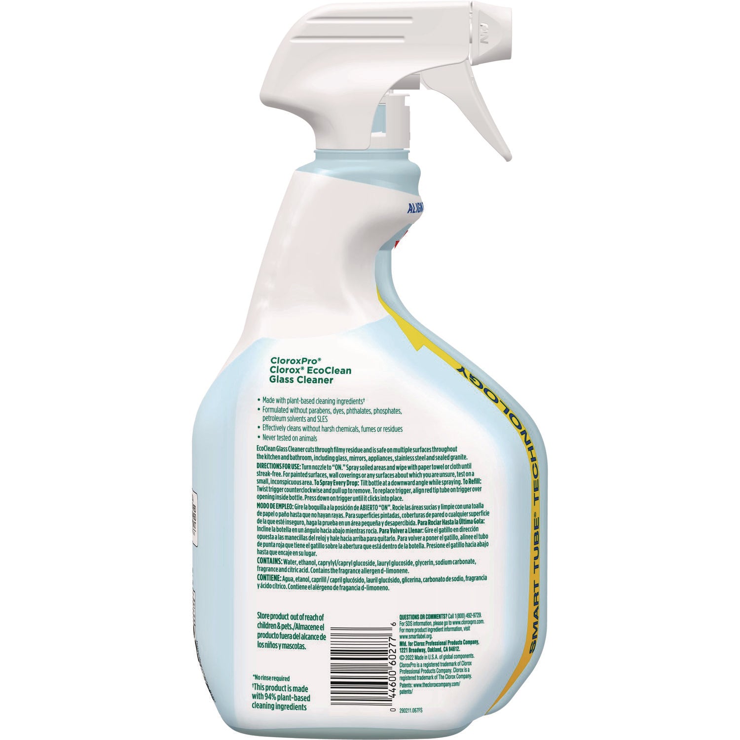 Clorox® Clorox Pro EcoClean Glass Cleaner, Unscented, 32 oz Spray Bottle, 9/Carton