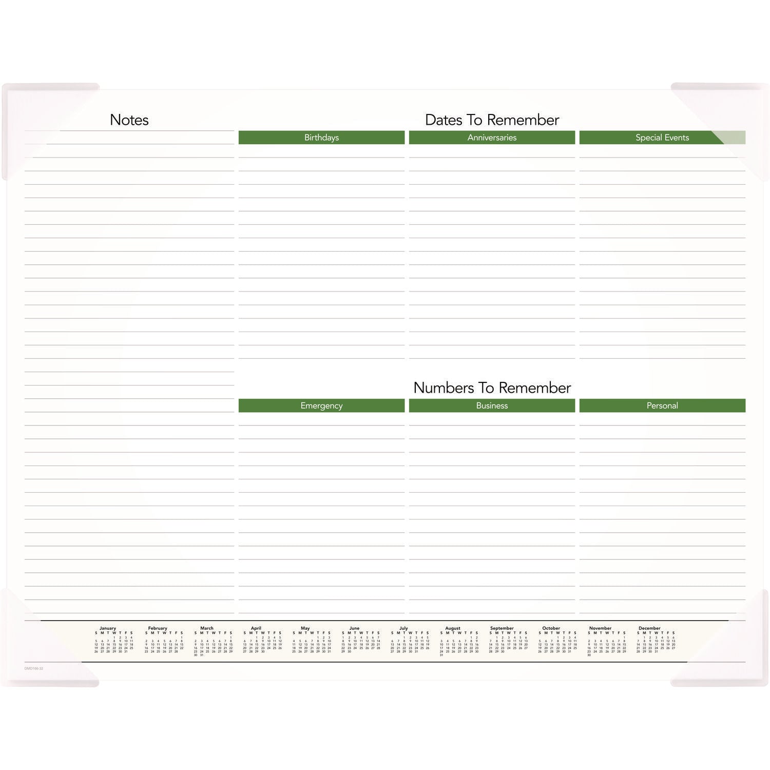 AT-A-GLANCE® Puppies Monthly Desk Pad Calendar, Puppies Photography, 22 x 17, White Sheets, Clear Corners, 12-Month (Jan to Dec): 2025