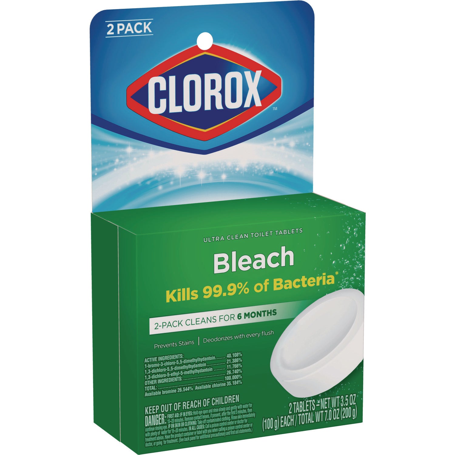 Clorox® Automatic Toilet Bowl Cleaner, 3.5 oz Tablet, 2/Pack