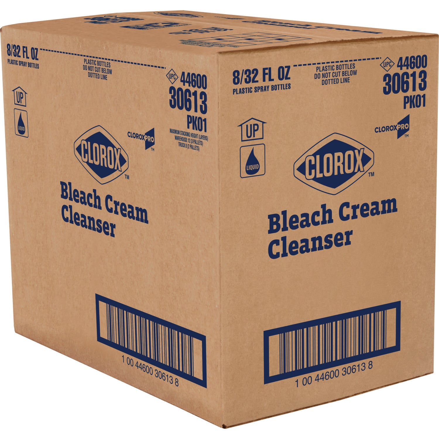 Clorox® Bleach Cream Cleanser, Fresh Scent, 32 oz Bottle, 8/Carton