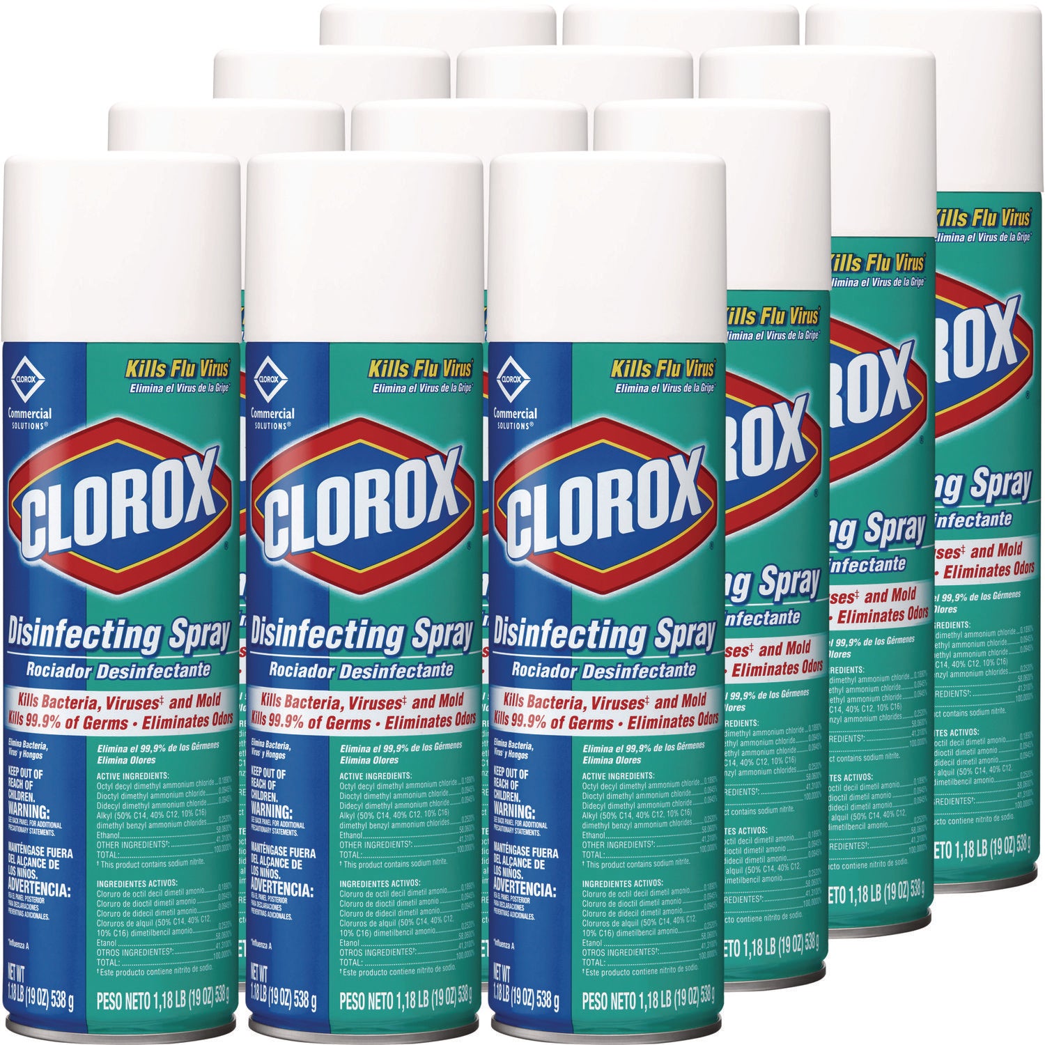 Clorox® Disinfecting Spray, Fresh, 19 oz Aerosol Spray, 12/Carton