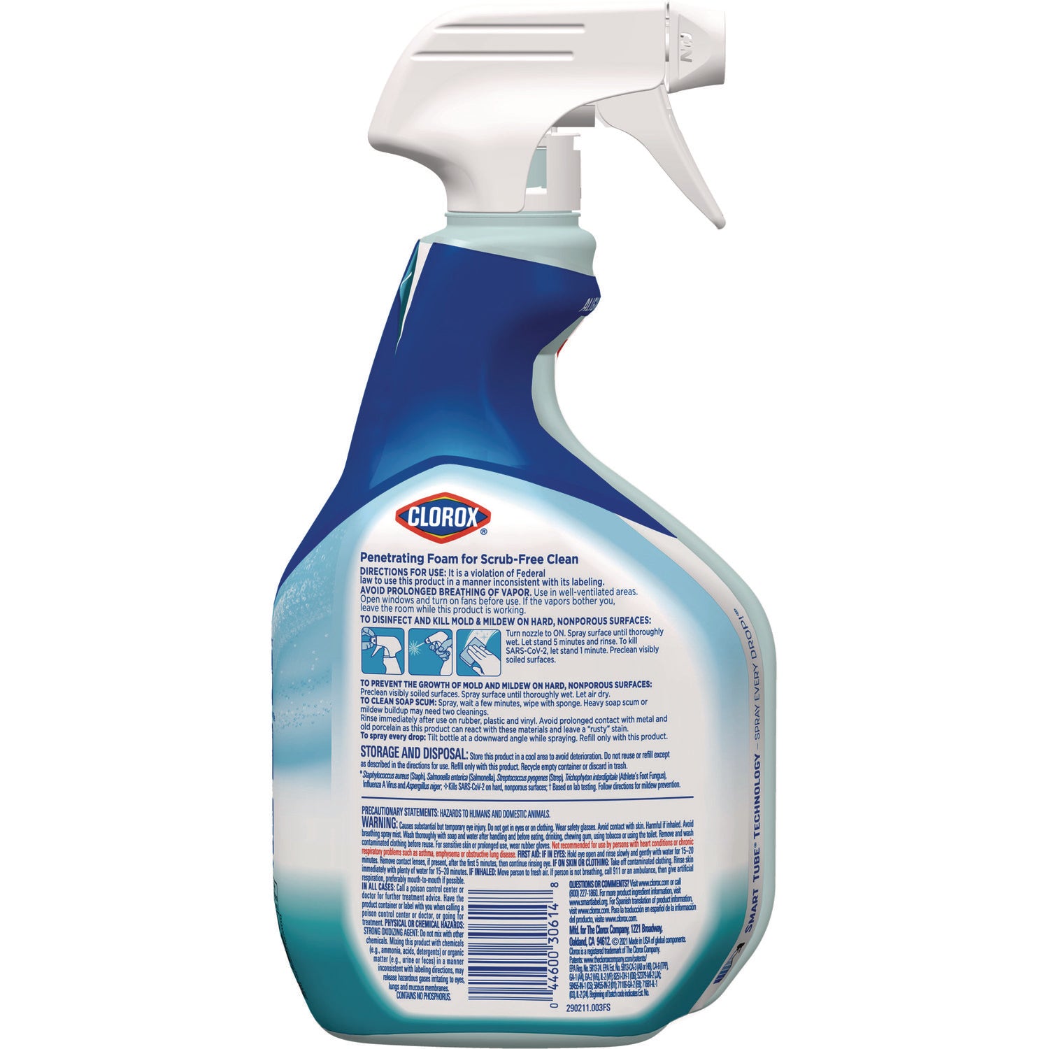 Clorox® Bleach Foamer Bathroom Spray, Original, 30 oz Spray Bottle, 9/Carton