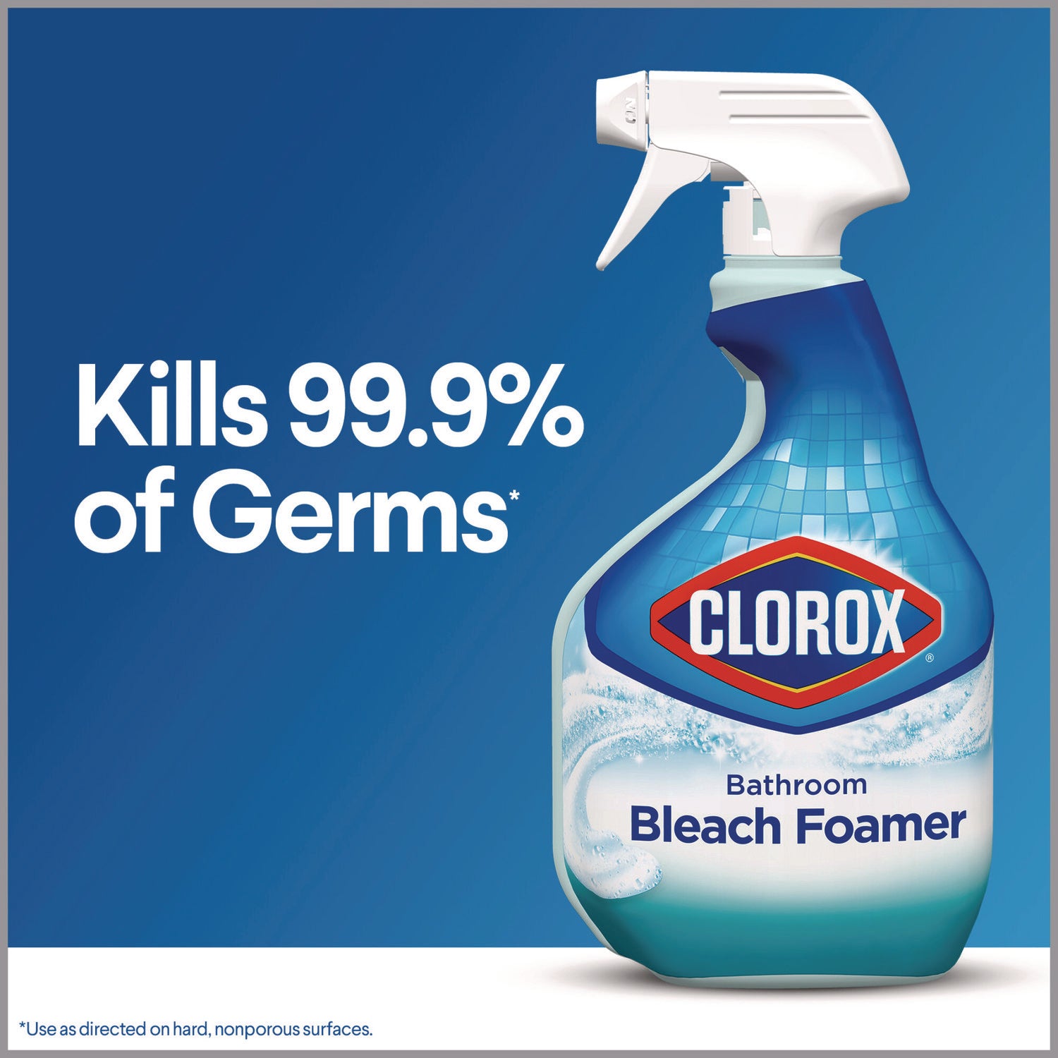 Clorox® Bleach Foamer Bathroom Spray, Original, 30 oz Spray Bottle, 9/Carton