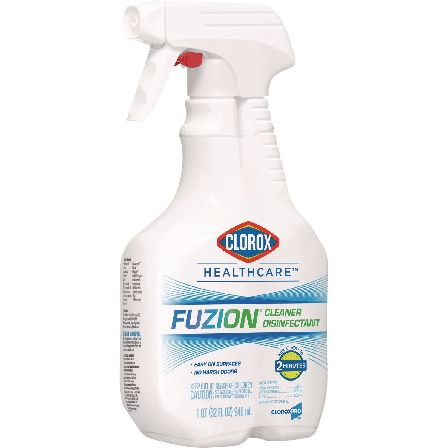 Clorox Healthcare® Fuzion Cleaner Disinfectant, 32 oz Spray Bottle