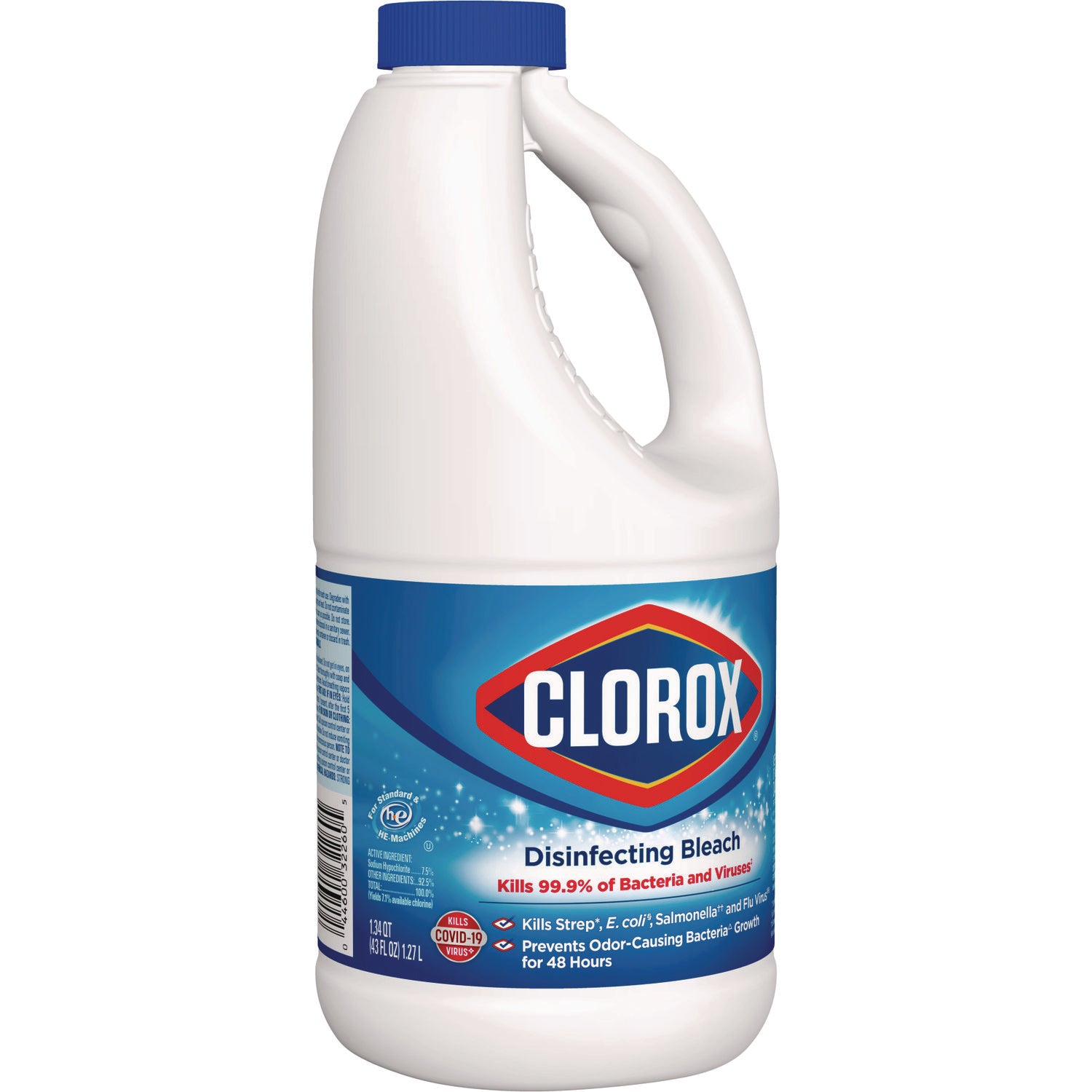 Clorox® Regular Bleach with CloroMax Technology, 43 oz Bottle, 6/Carton