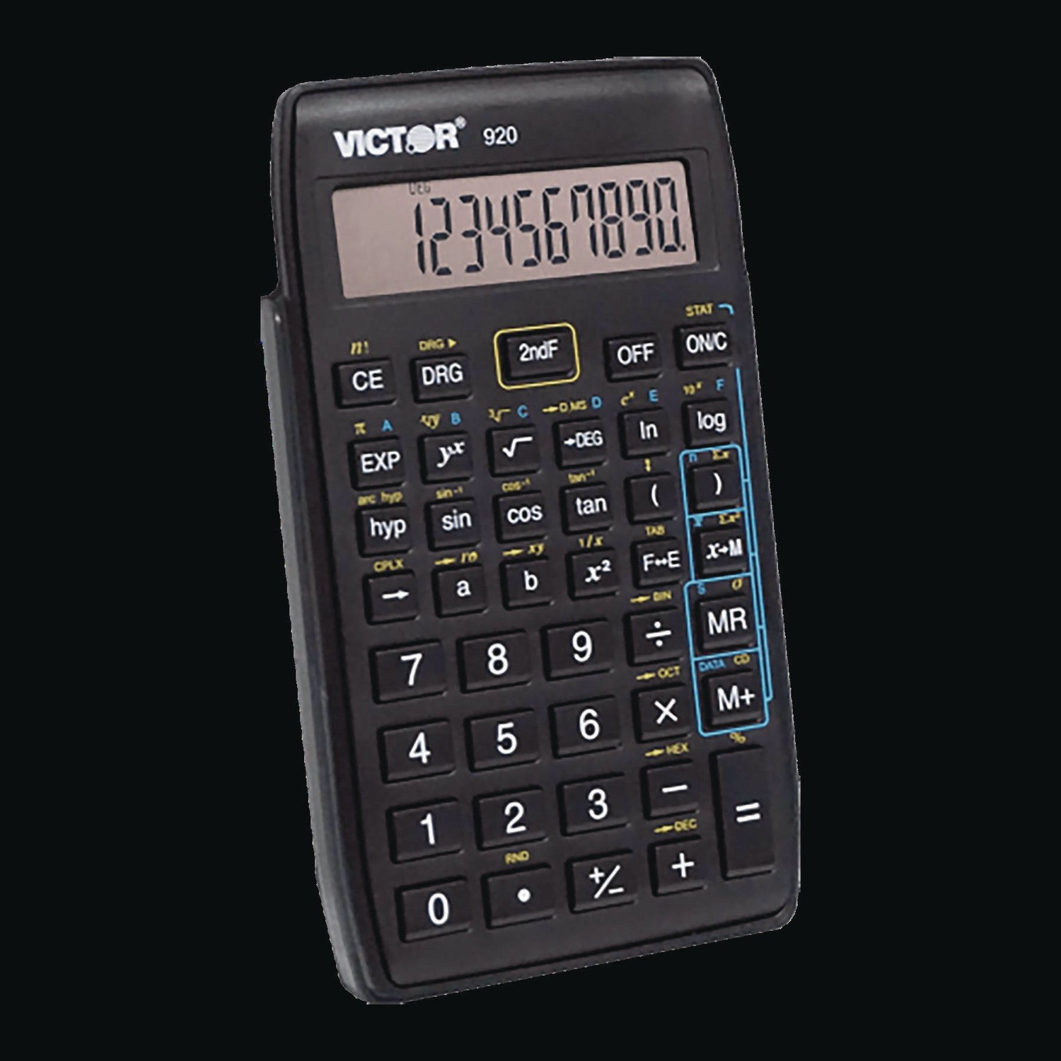 Victor® 920 Compact Scientific Calculator with Hinged Case, 10-Digit LCD