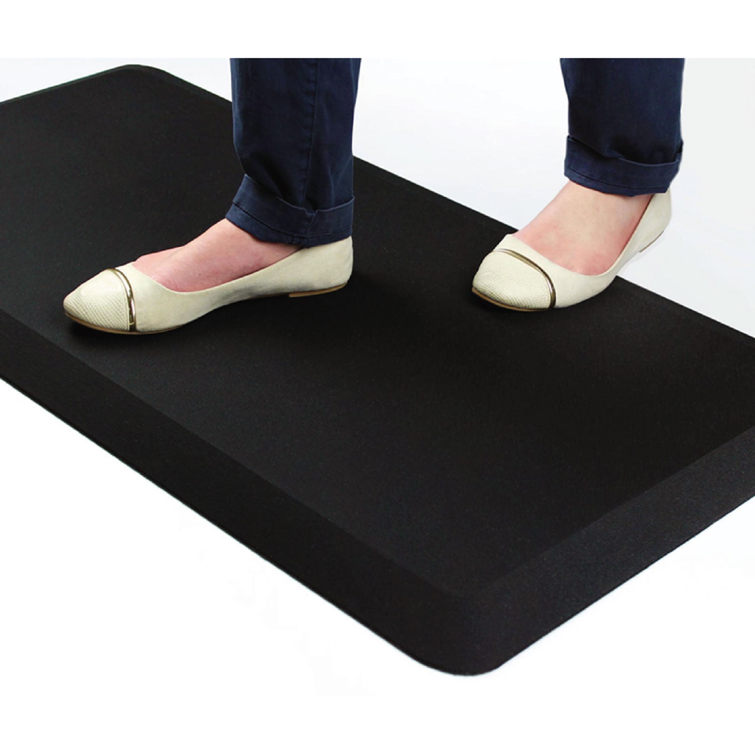 Floortex® AFS-TEX 3000 Anti-Fatigue Mat, 20 x 39, Midnight Black