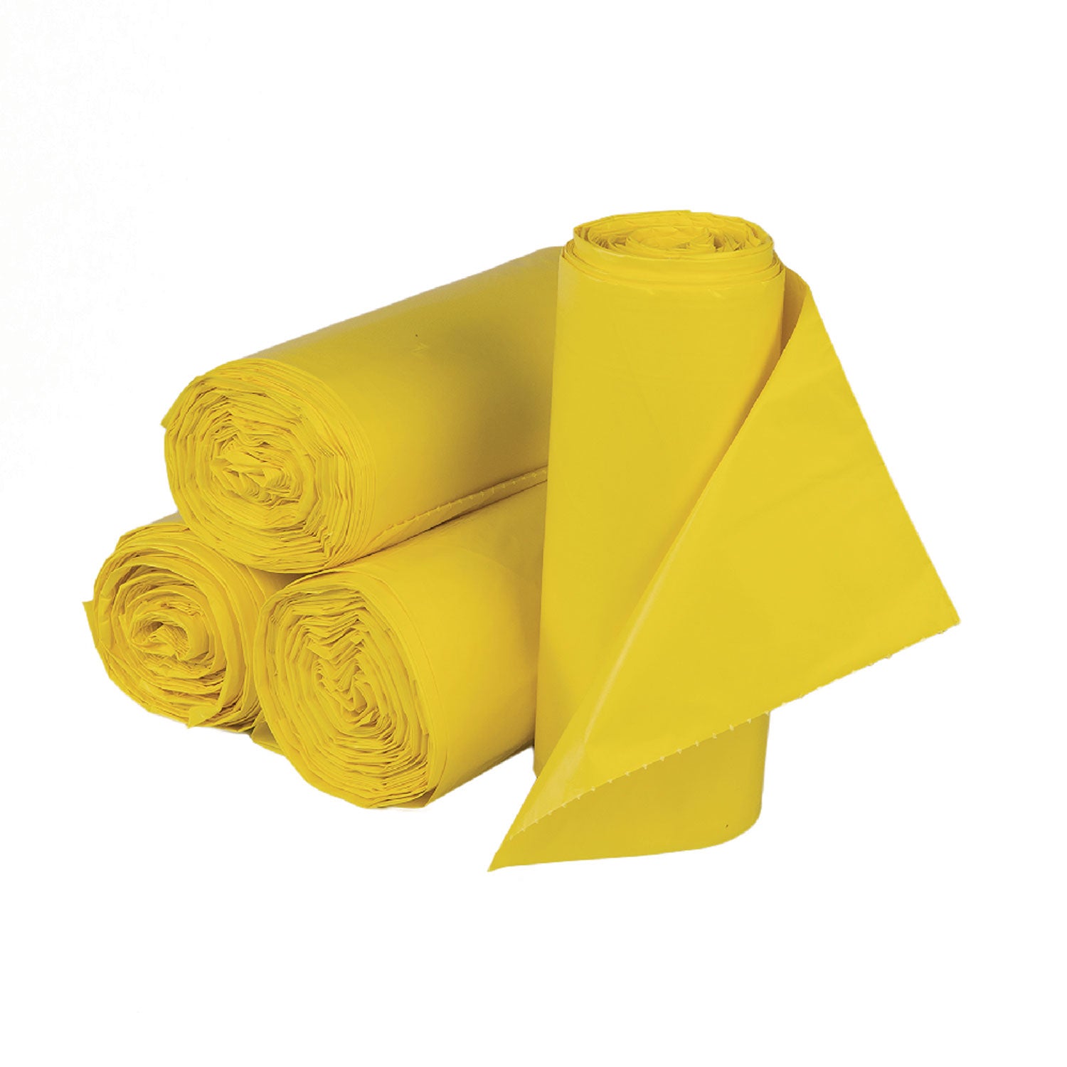 Low-Density Commercial Can Liners, Infectious Waste Biohazard, 30 gal, 1.15 mil, 30" x 43", Yellow, 25 Bags/Roll, 6 Rolls/CT Inteplast Group Flipcost