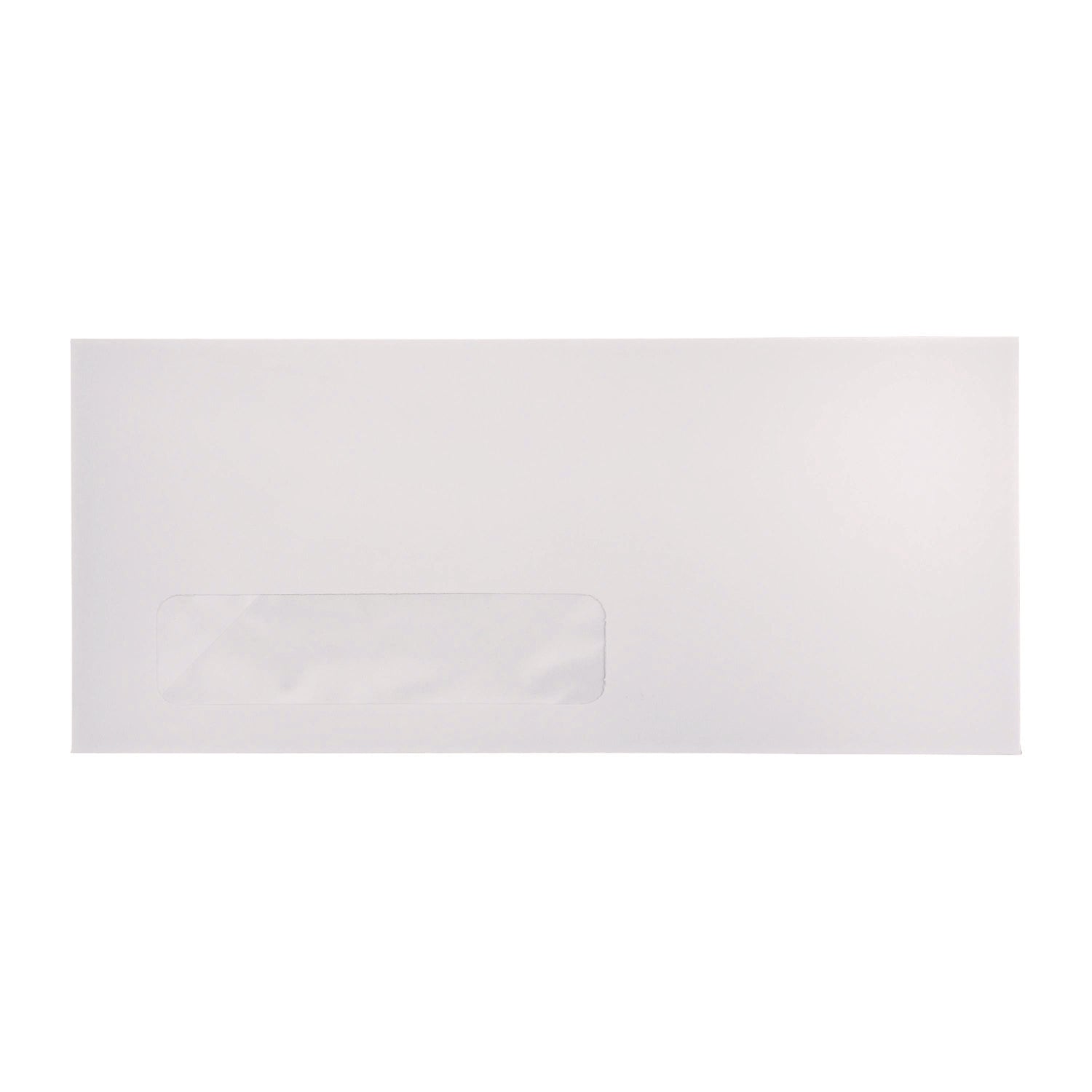 Universal® Open-Side Business Envelope, 1 Window, #10, Commercial Flap, Gummed Closure, 4.13 x 9.5, White, 500/Box