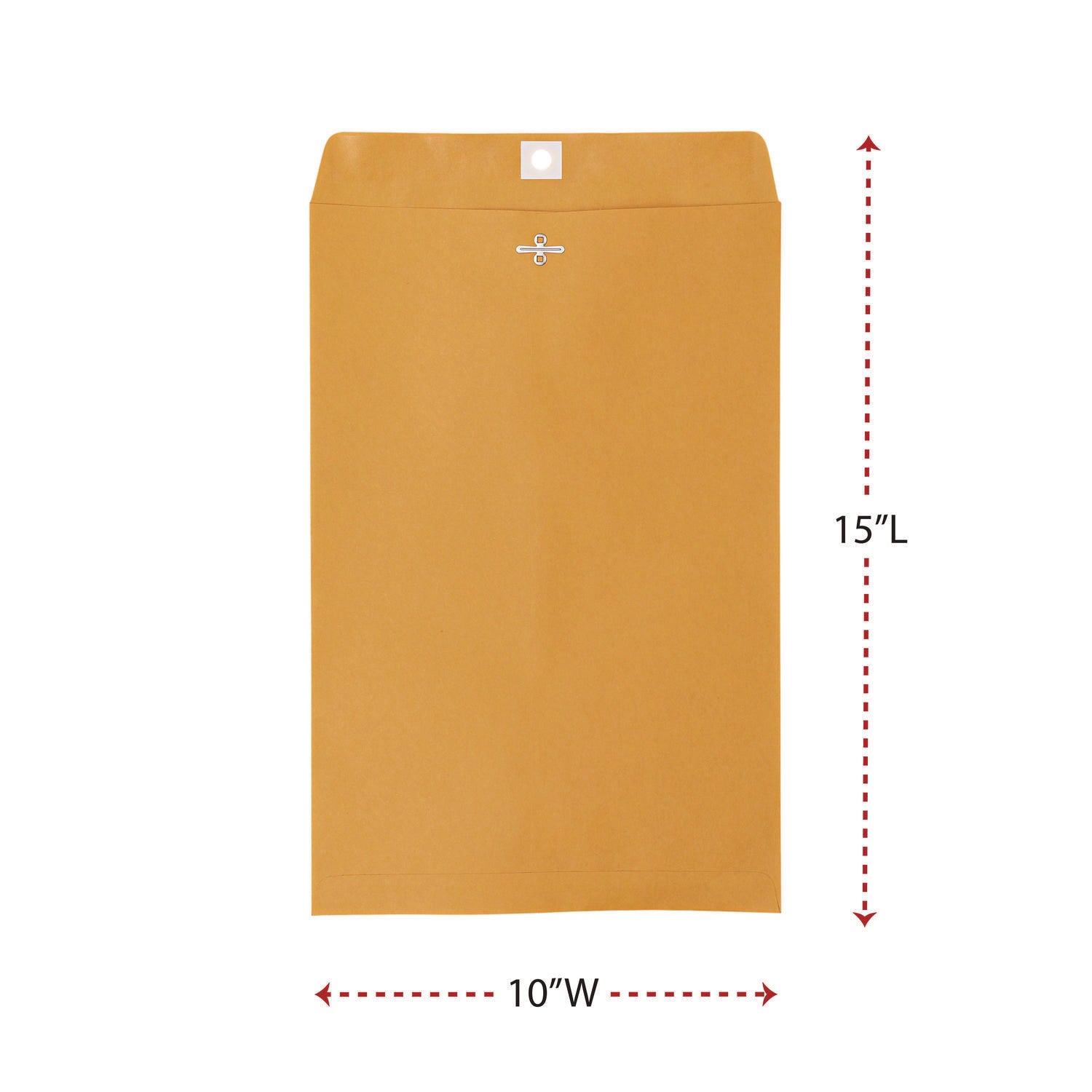 Universal® Kraft Clasp Envelope, #98, Square Flap, Clasp/Gummed Closure, 10 x 15, Brown Kraft, 100/Box