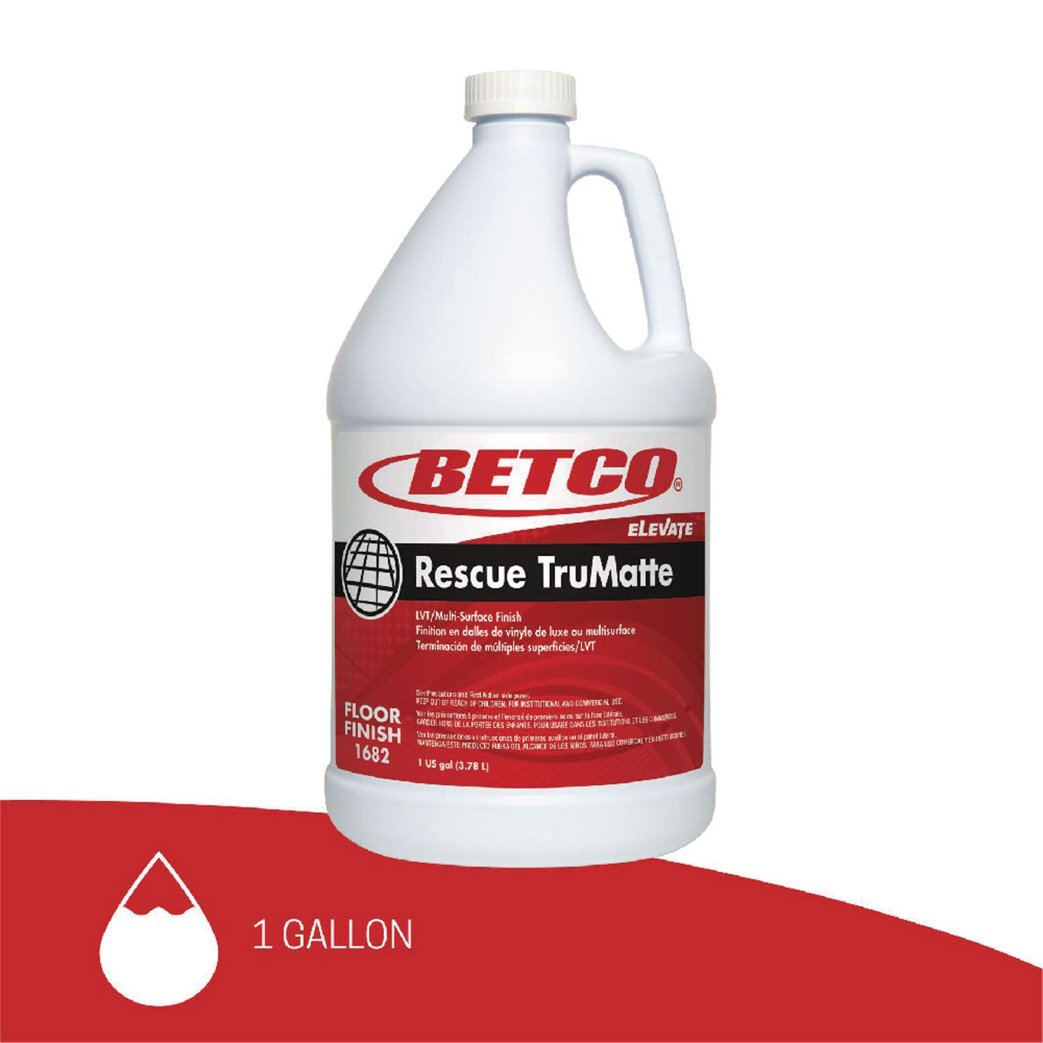 Rescue TruMatte Floor Finish, 1 gal Bottle, 4/Carton Betco® Flipcost