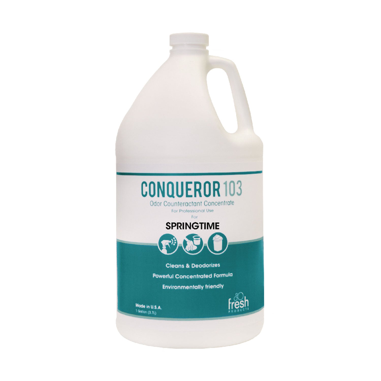 Conqueror 103 Odor Counteractant Concentrate, Springtime, 1 gal Bottle, 4/Carton