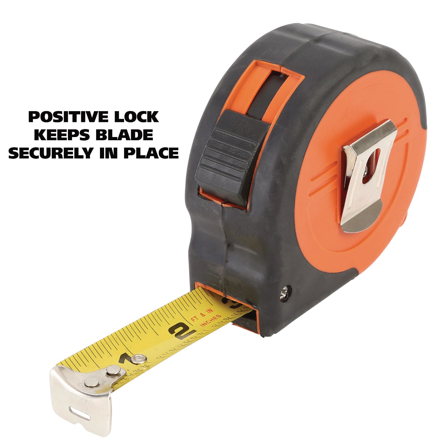 Great Neck® ExtraMark Tape Measure, 1" x 35 ft, Steel, Orange/Black