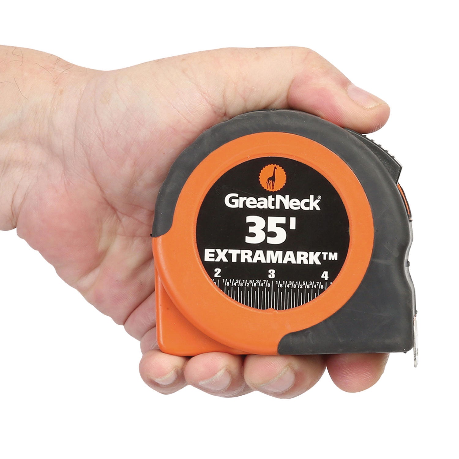 Great Neck® ExtraMark Tape Measure, 1" x 35 ft, Steel, Orange/Black