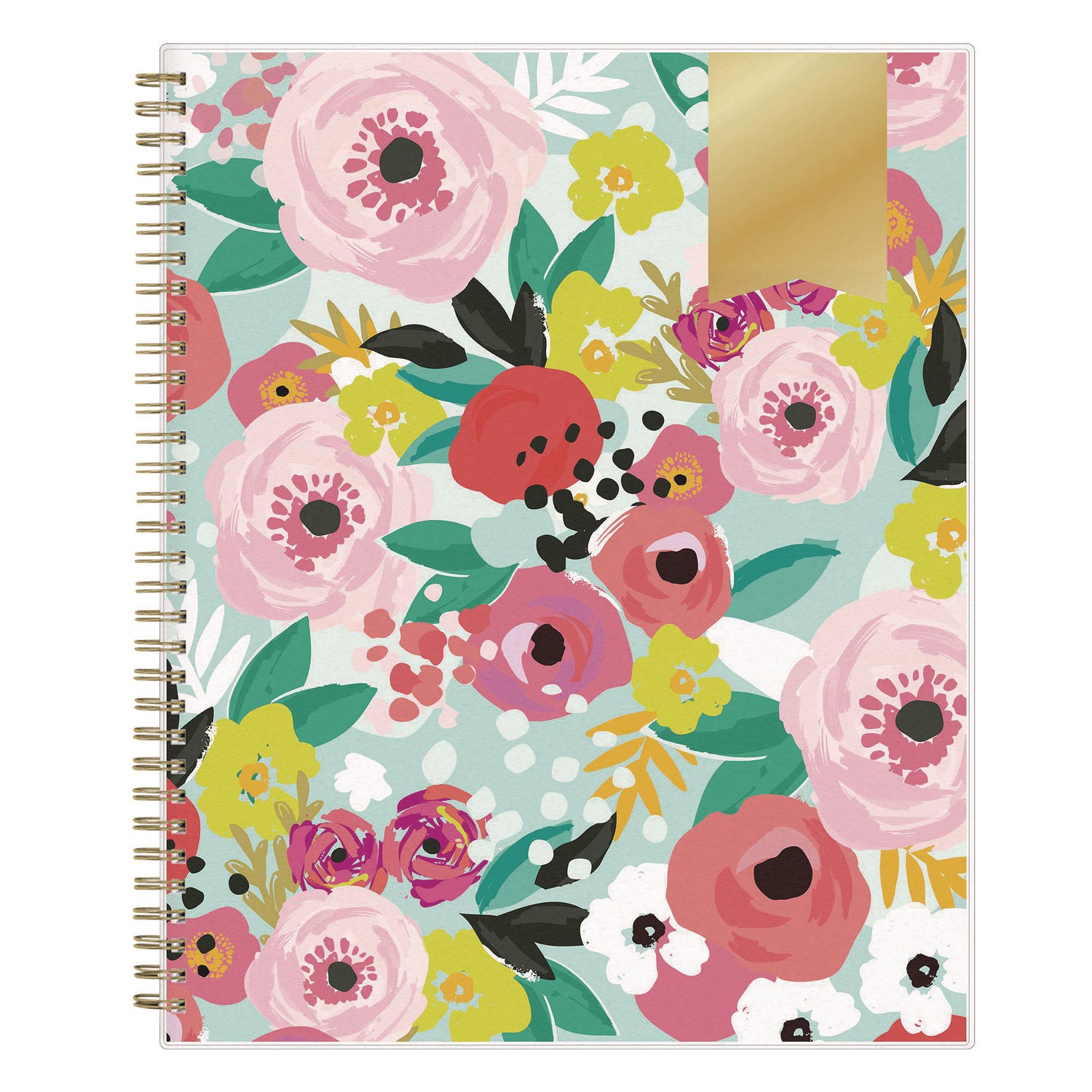 Blue Sky® Day Designer Secret Garden Mint Frosted Weekly/Monthly Planner, Floral Artwork, 11 x 8.5, 12-Month (Jan to Dec): 2025