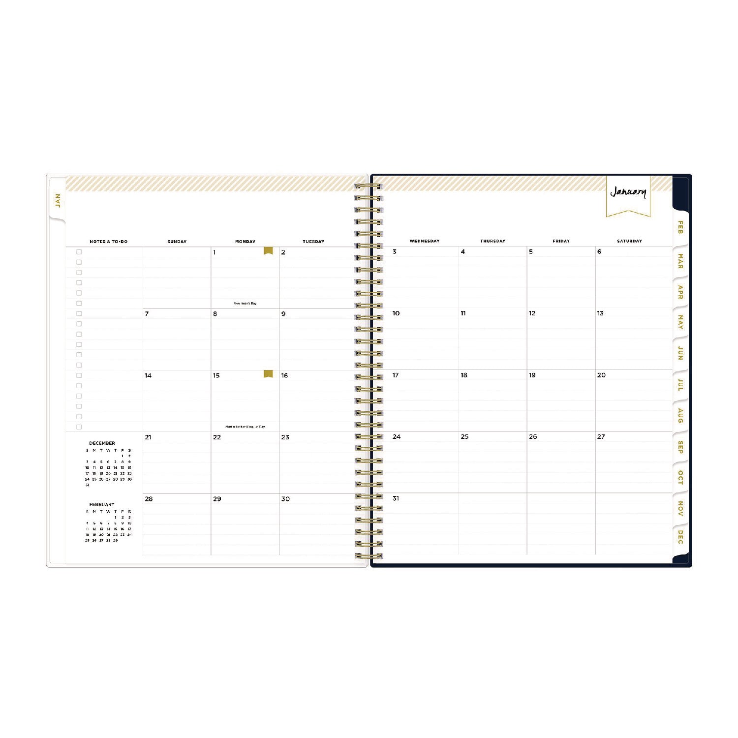 Blue Sky® Day Designer Peyton Create-Your-Own Cover Weekly/Monthly Planner, Floral Artwork, 11 x 8.5, Navy, 12-Month (Jan to Dec): 2025