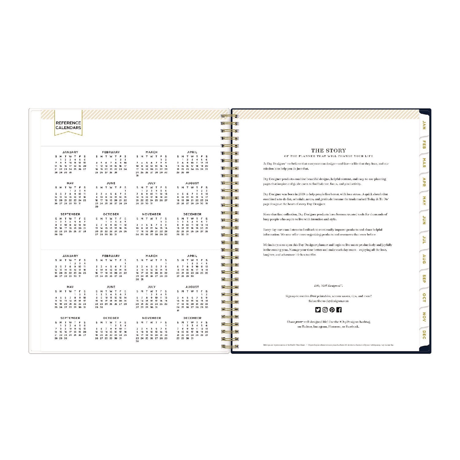 Blue Sky® Day Designer Peyton Create-Your-Own Cover Weekly/Monthly Planner, Floral Artwork, 11 x 8.5, Navy, 12-Month (Jan to Dec): 2025