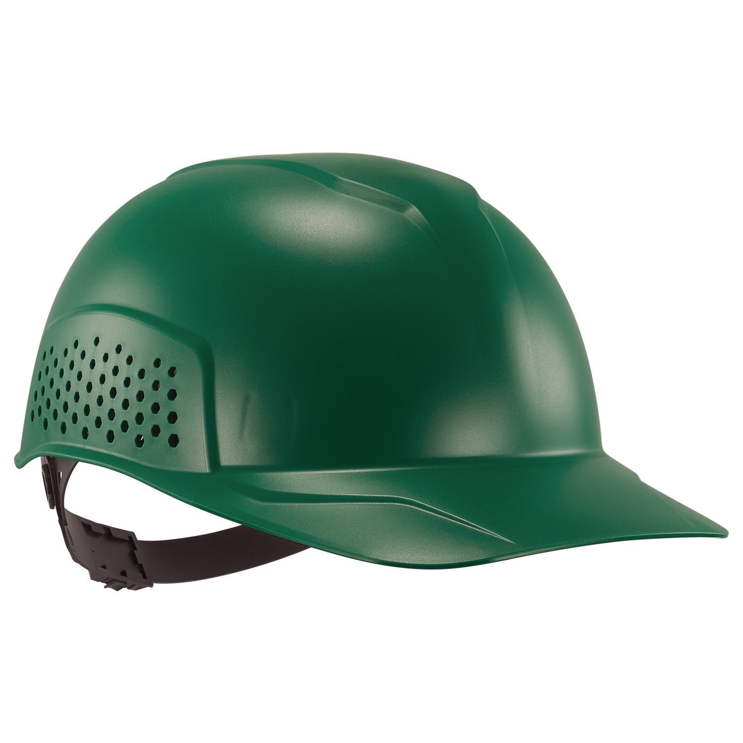 Skullerz 8951 Vented Hard Shell Bump Cap, Short Brim, Green