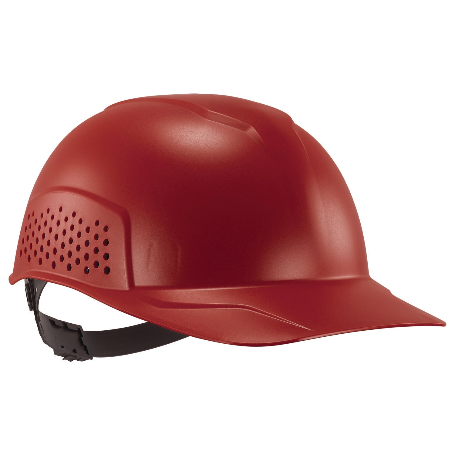 Skullerz 8951 Vented Hard Shell Bump Cap, Short Brim, Red