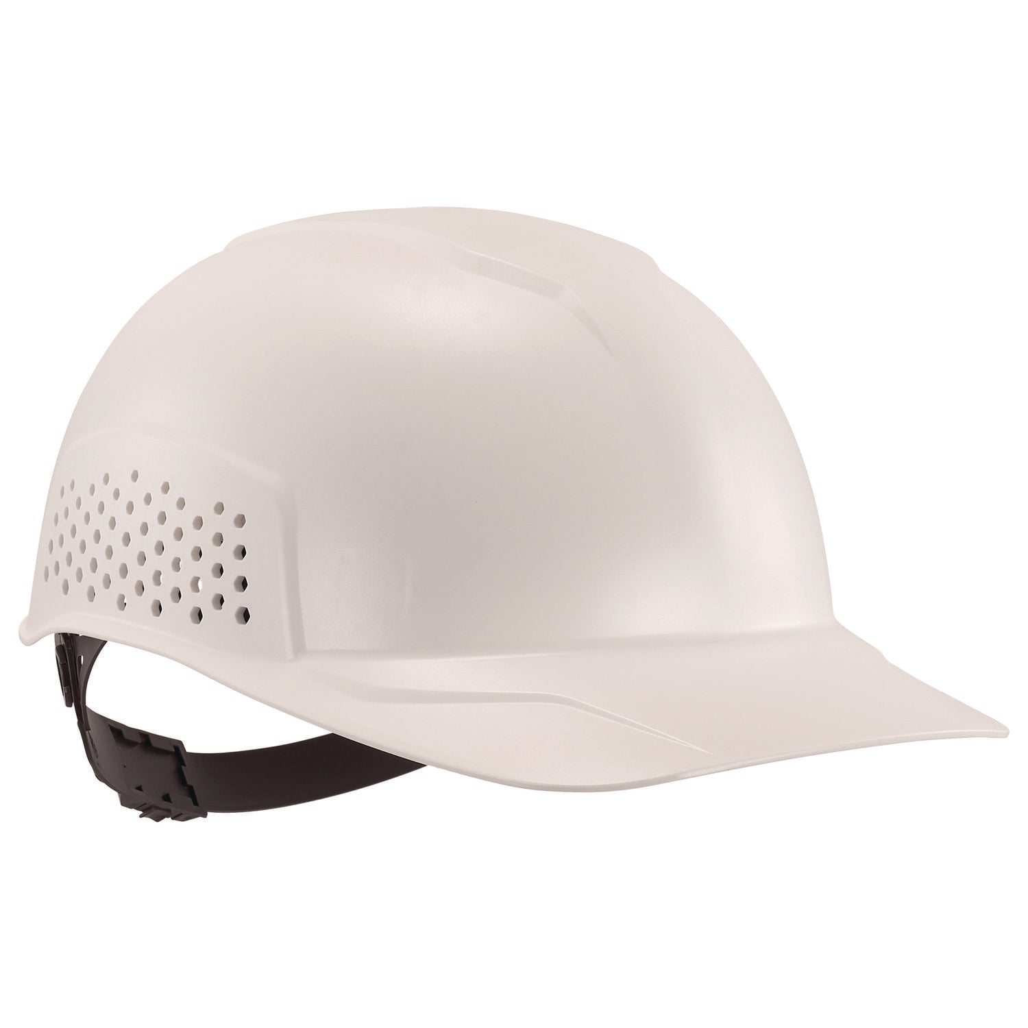 Skullerz 8951 Vented Hard Shell Bump Cap, Short Brim, White