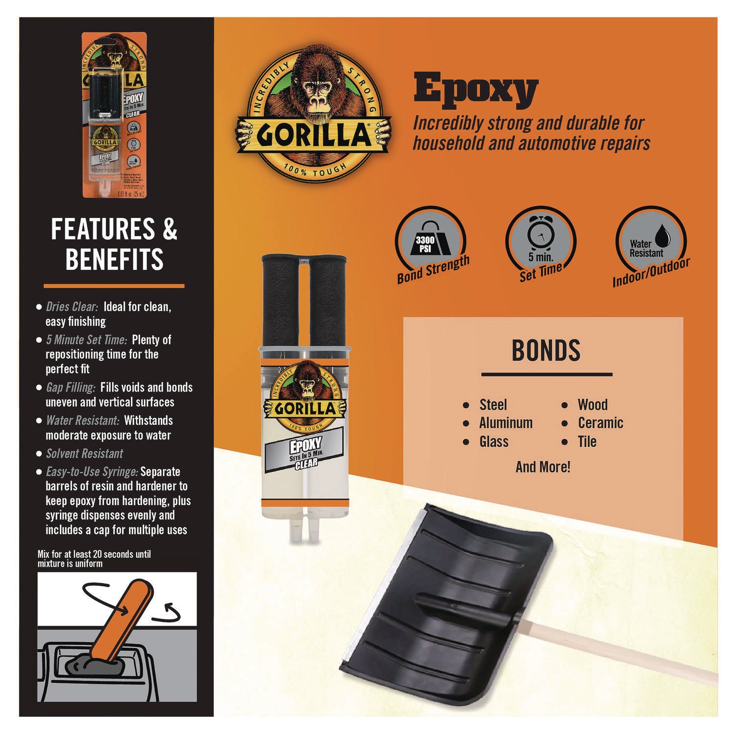 Epoxy, 0.85 oz, Dries Clear Gorilla® Flipcost