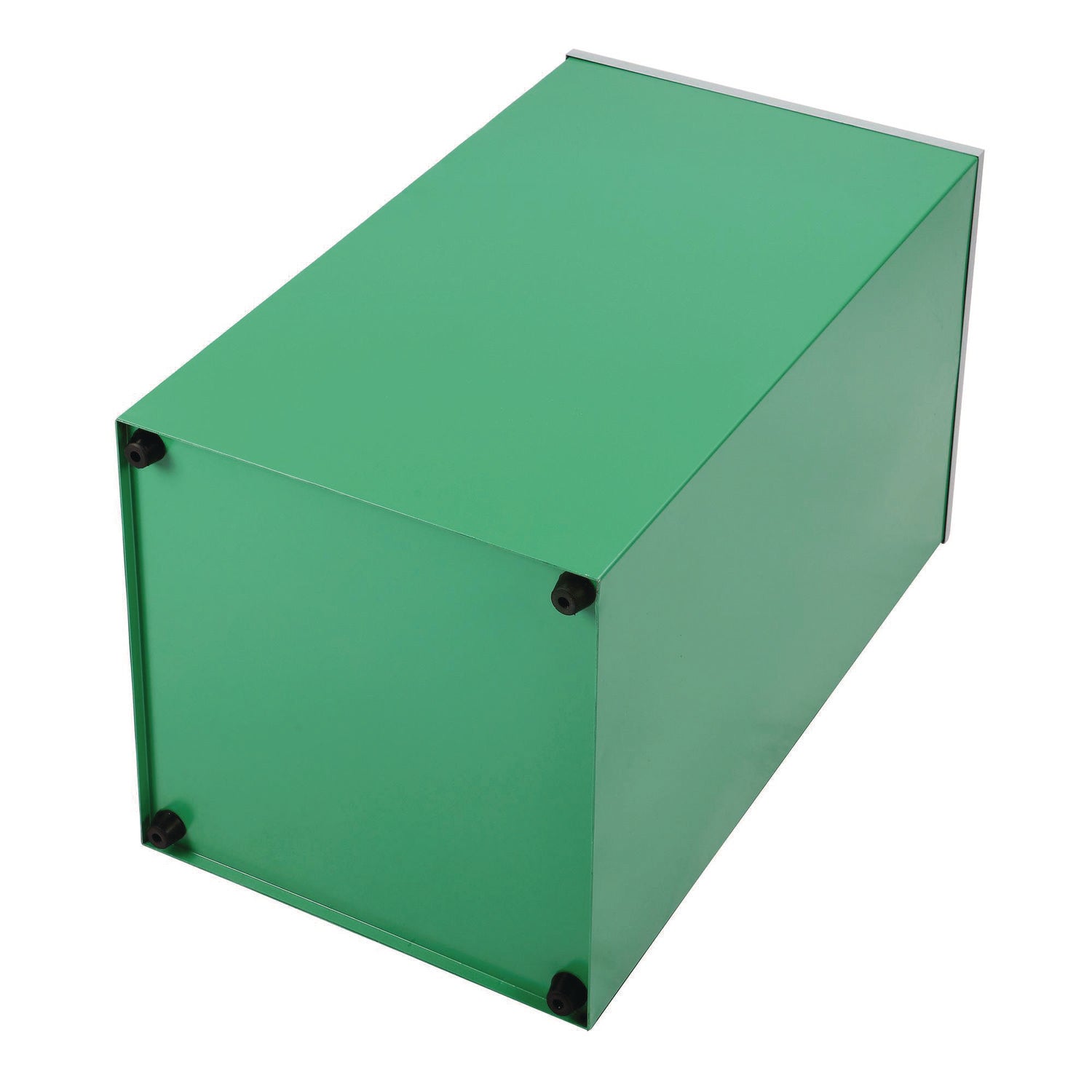 29 Gallon Trash/Recycling Cans, Steel, Green Mixed Recycling Can with Square Lid, Black Trash Can with Square Lid Alpine Industries Flipcost