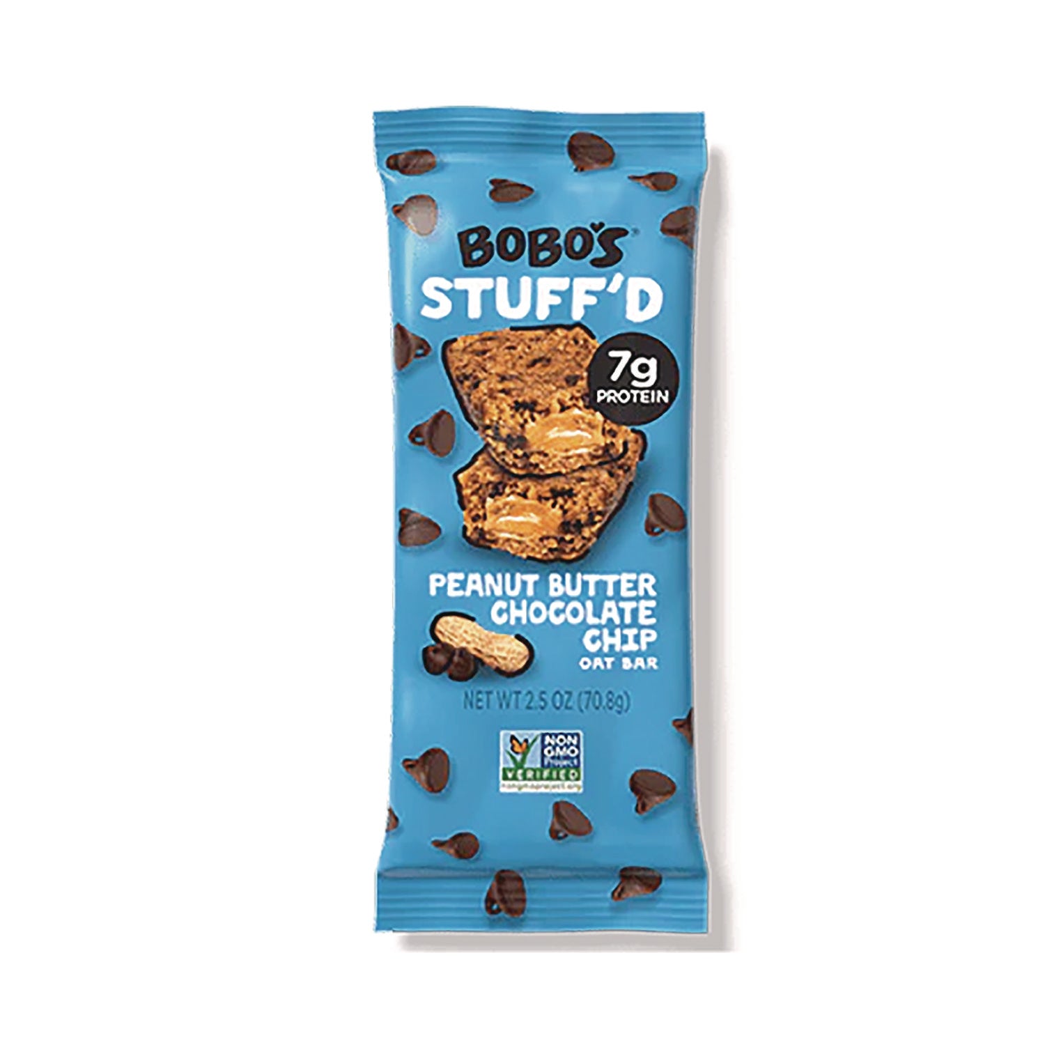 Bobo's Stuff'D Peanut Butter and Chocolate Chip Oat Bar, 2.5 oz Bar, 12/Box