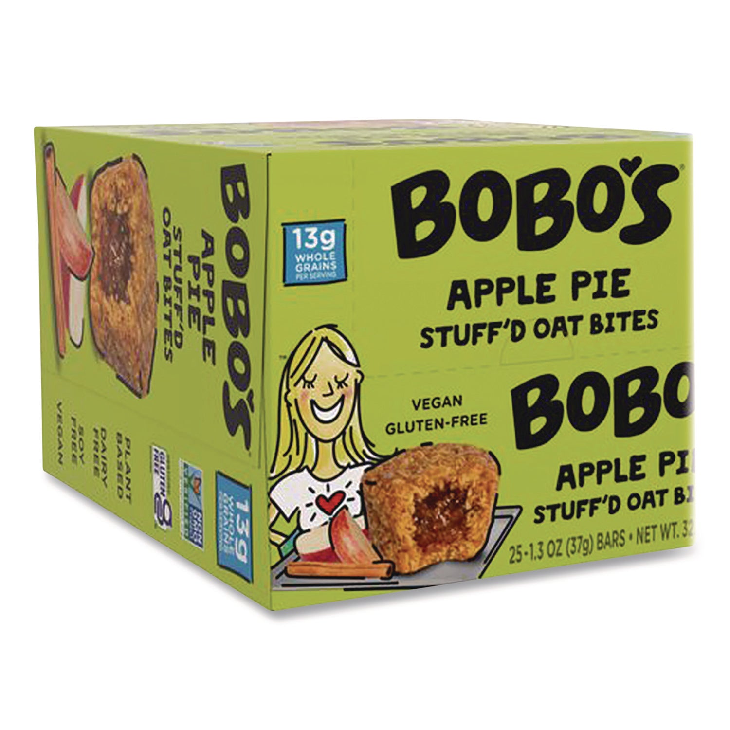 Bobo's Stuff'D Apple Pie Oat Bites, 1.3 oz Bar, 25/Box