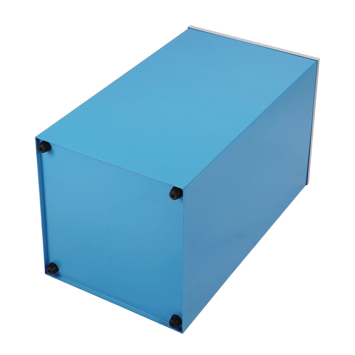 29 Gallon Trash/Recycling Cans, Steel, Blue Can with Square Lid Alpine Industries Flipcost