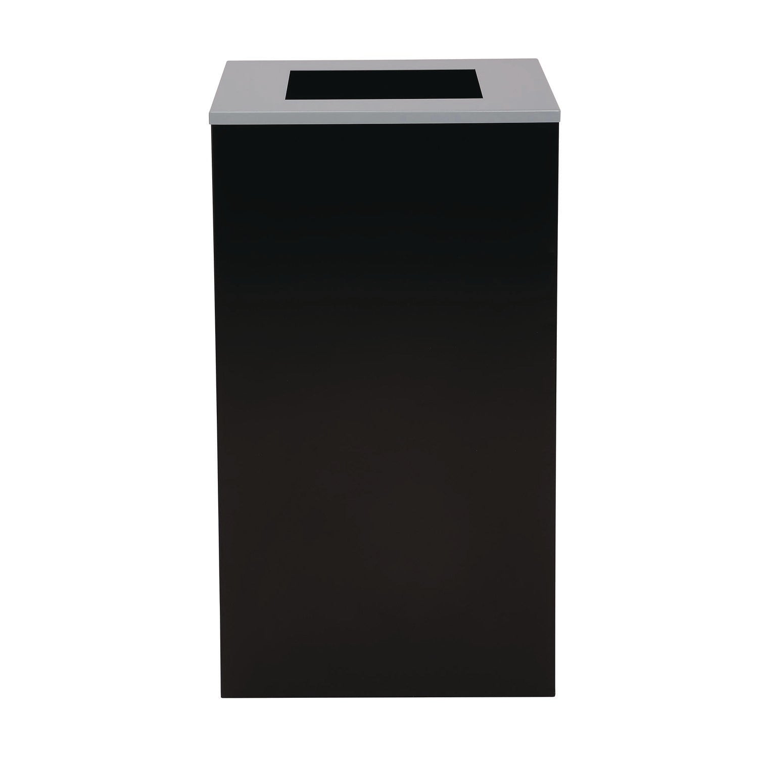 29 Gallon Trash/Recycling Cans, Steel, Black Can with Square Lid