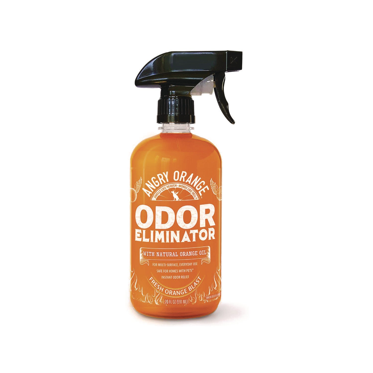 Angry Orange Pet Odor Eliminator Spray, Fresh Orange Blast Scent, 20 oz Spray Bottle