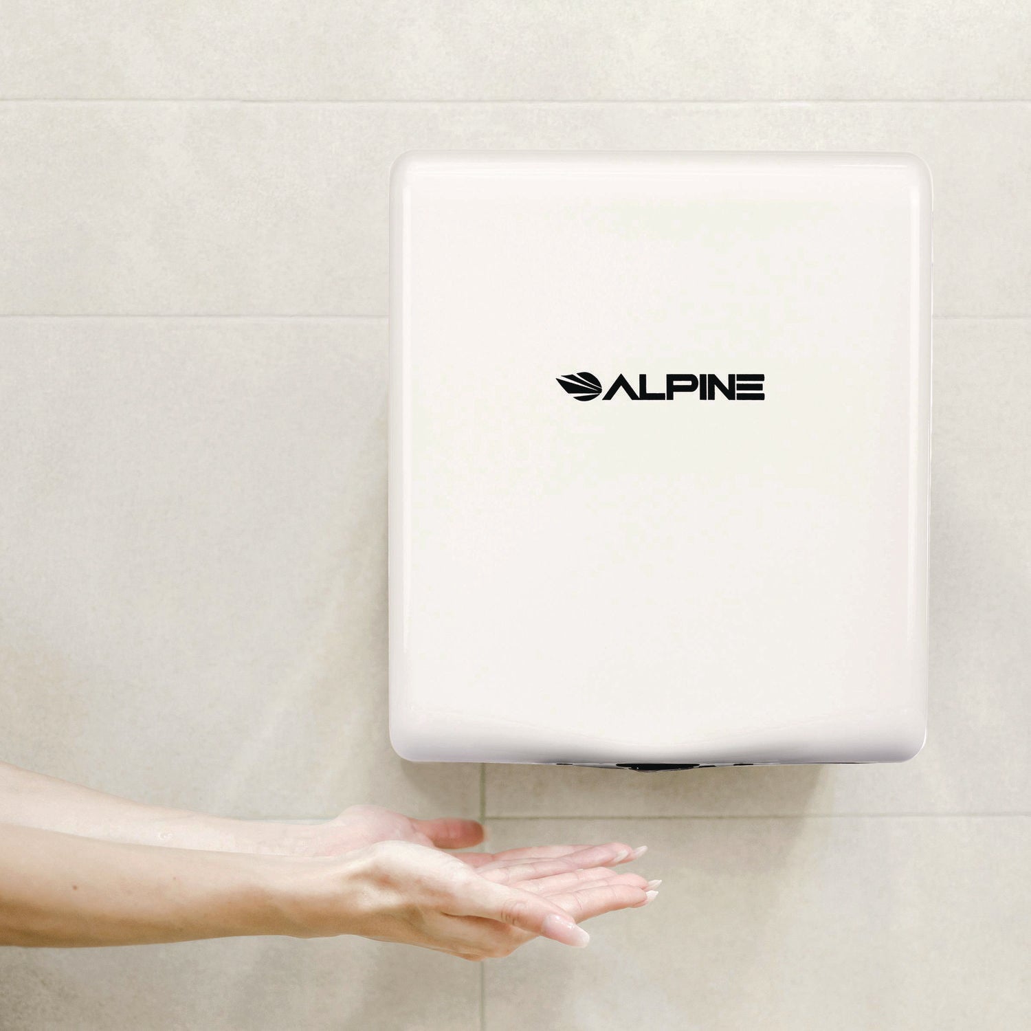 Willow Commercial 120V Automatic Hand Dryer, 3.93 x 11.25 x 12.63, Stainless Steel, White Alpine Industries Flipcost